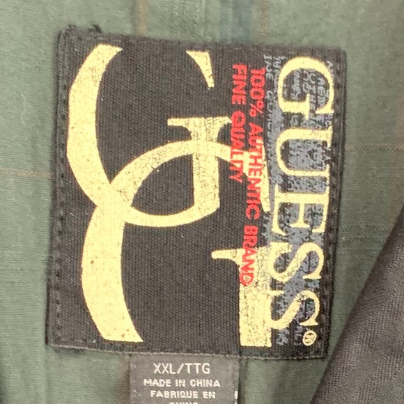 Vintage Guess Jacket Black Cotton Blazer XXL - Picture 6 of 8